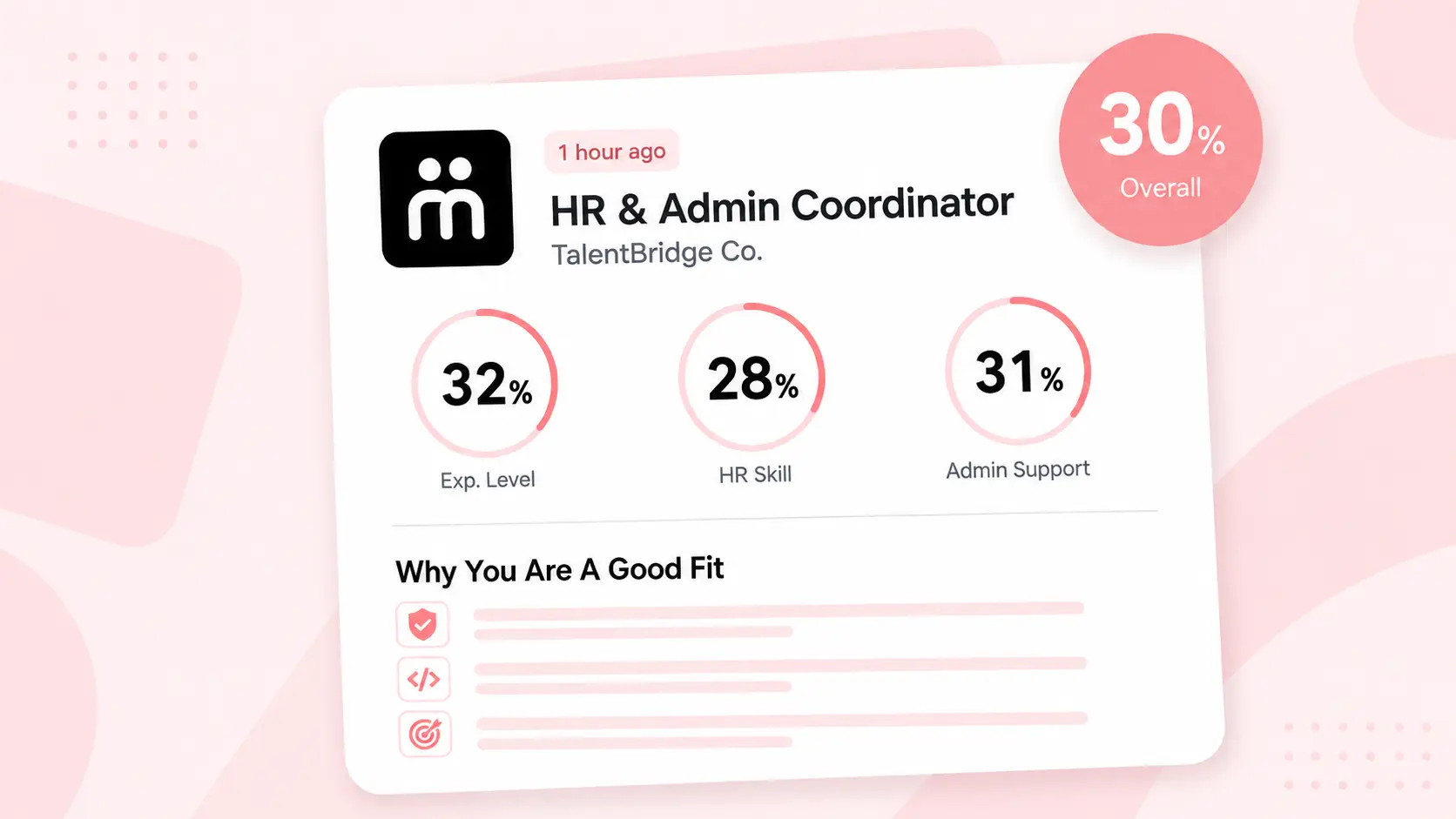 AI job fit score preview